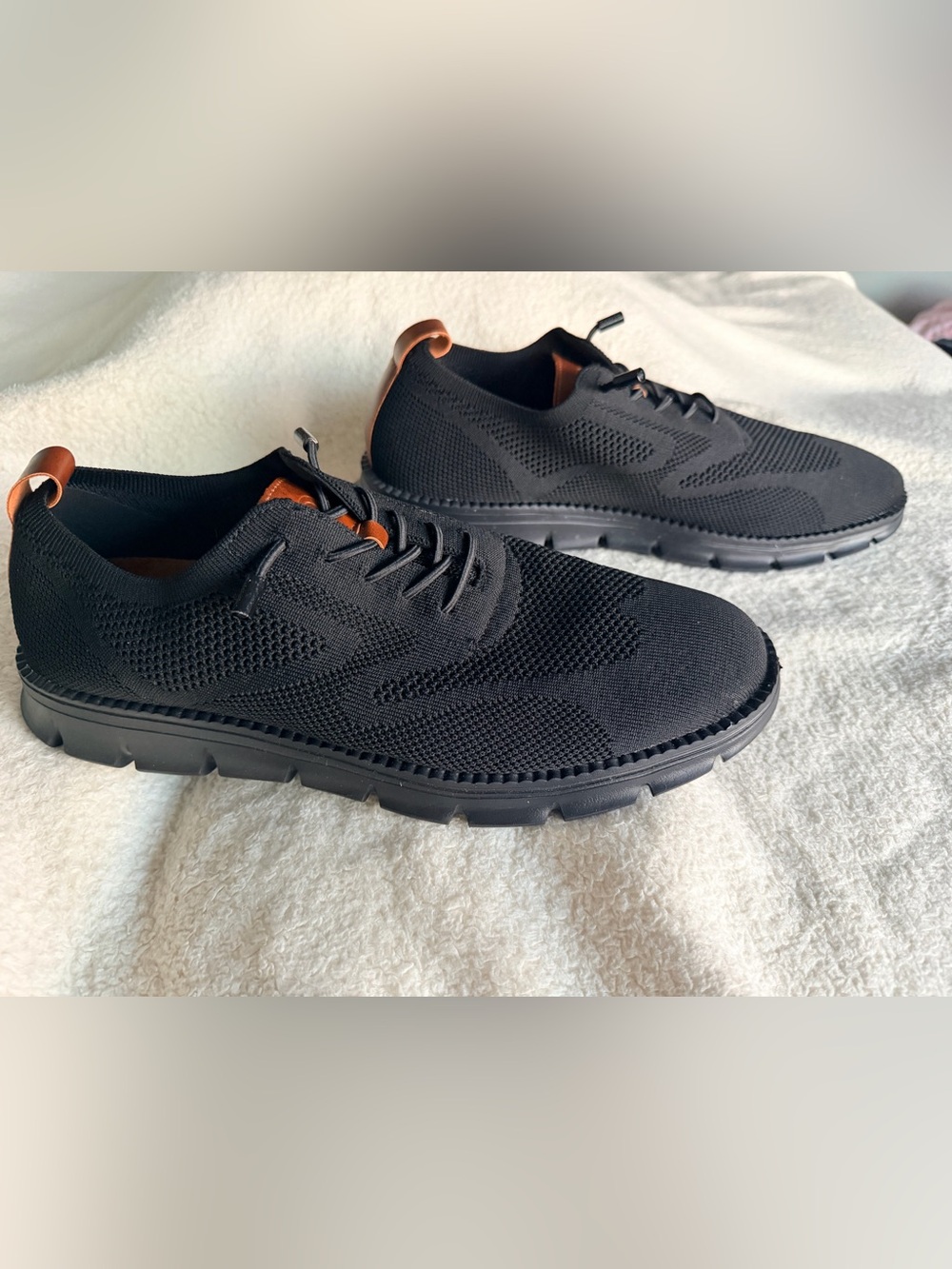Breeze Urban Ultra Comfortable Shoes Black Knit Sneakers Men's EU 47 US 13.5
